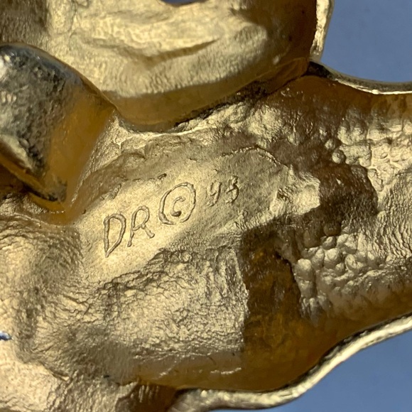 Vintage Doreen Ryan Gold Horse Buckle Leather Belt - Picture 6 of 16